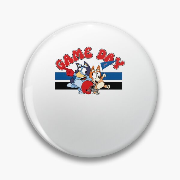 Item preview, Bluey & Bingo Game Day Football Helmet Bills Flag designed and sold by Kleinpixel.