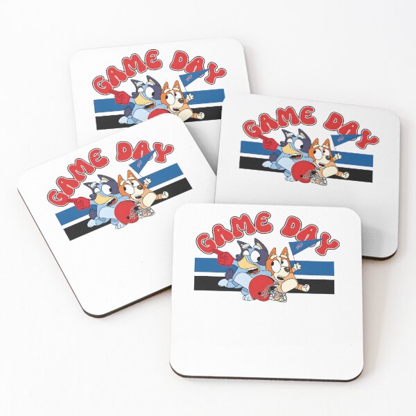 Item preview, Bluey & Bingo Game Day Football Helmet Bills Flag designed and sold by Kleinpixel.