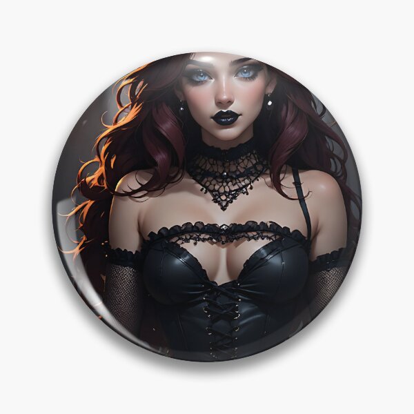 Item preview, Hot Halloween Anime Babe Goth Mommy Waifu Woman designed and sold by Your New Fixation.