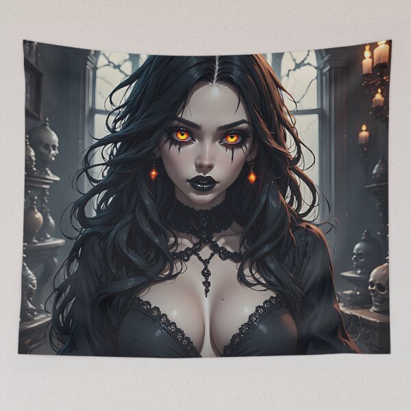 Item preview, Hot Halloween Anime Babe Goth Mommy Waifu Woman designed and sold by Your New Fixation.