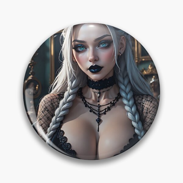Item preview, Hot Halloween Anime Babe Goth Mommy Waifu Woman designed and sold by Your New Fixation.