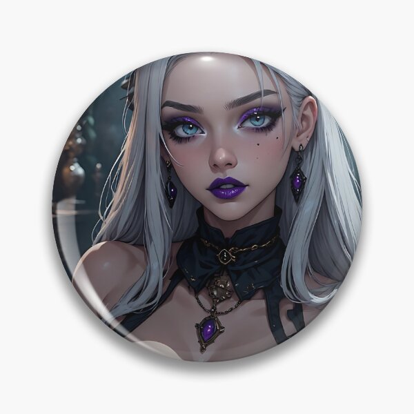 Item preview, Hot Halloween Anime Babe Goth Mommy Waifu Woman designed and sold by Your New Fixation.