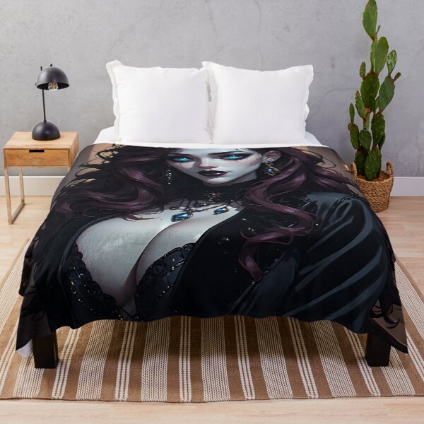 Item preview, Hot Halloween Anime Babe Goth Mommy Waifu Woman designed and sold by Your New Fixation.
