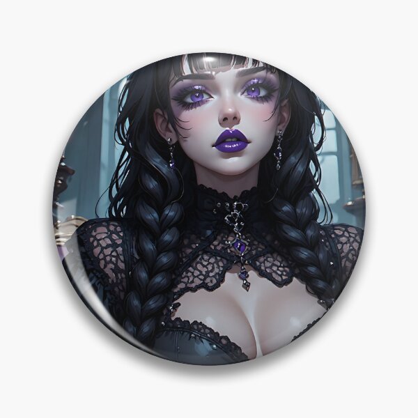 Item preview, Hot Halloween Anime Babe Goth Mommy Waifu Woman designed and sold by Your New Fixation.