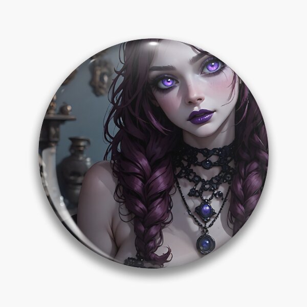 Item preview, Hot Halloween Anime Babe Goth Mommy Waifu Woman designed and sold by Your New Fixation.
