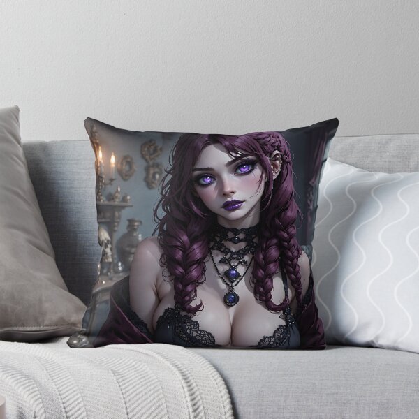 Item preview, Hot Halloween Anime Babe Goth Mommy Waifu Woman designed and sold by Your New Fixation.