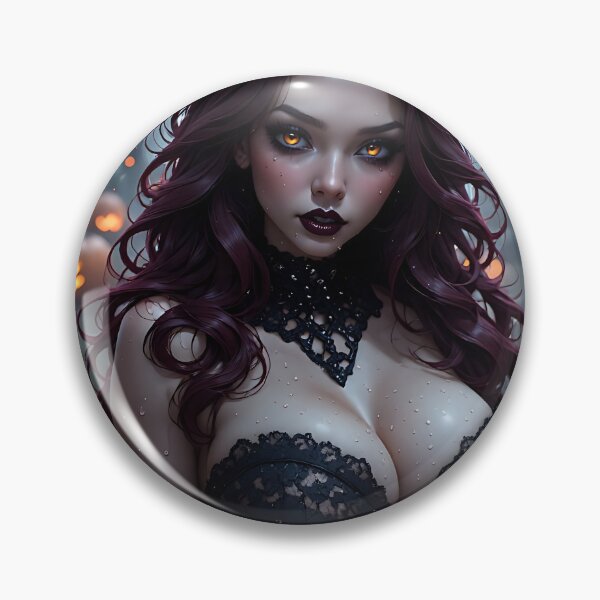 Item preview, Hot Halloween Anime Babe Goth Mommy Waifu Woman designed and sold by Your New Fixation.