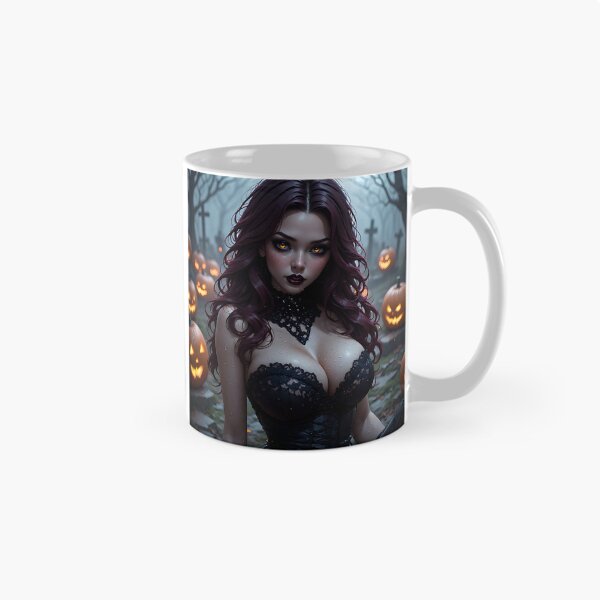 Item preview, Hot Halloween Anime Babe Goth Mommy Waifu Woman designed and sold by Your New Fixation.