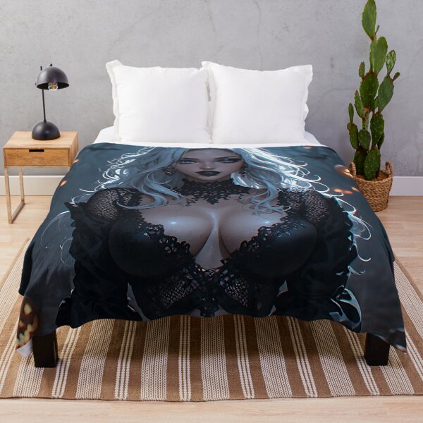 Item preview, Hot Halloween Anime Babe Goth Mommy Waifu Woman designed and sold by Your New Fixation.