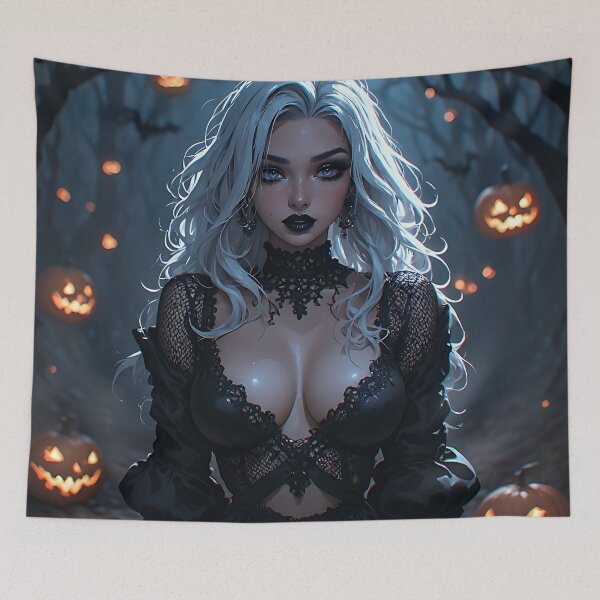 Item preview, Hot Halloween Anime Babe Goth Mommy Waifu Woman designed and sold by Your New Fixation.
