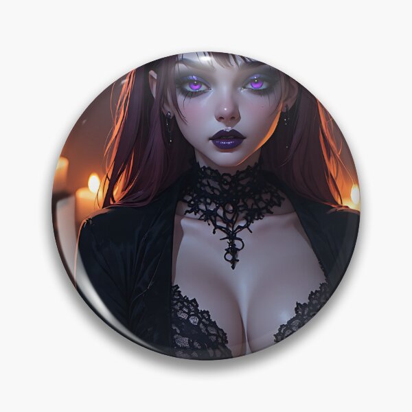 Item preview, Hot Halloween Anime Babe Goth Mommy Waifu Woman designed and sold by Your New Fixation.