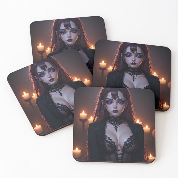 Item preview, Hot Halloween Anime Babe Goth Mommy Waifu Woman designed and sold by Your New Fixation.