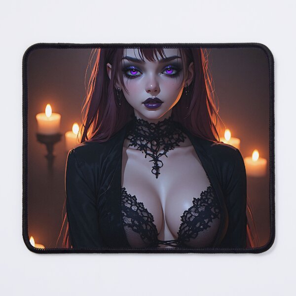 Item preview, Hot Halloween Anime Babe Goth Mommy Waifu Woman designed and sold by Your New Fixation.