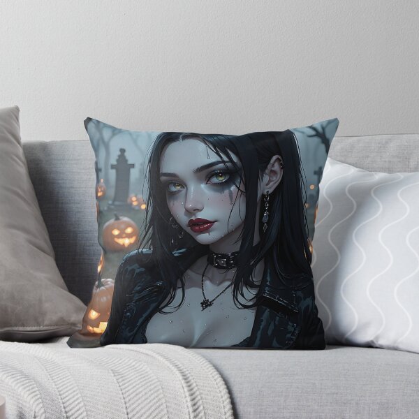 Item preview, Hot Halloween Anime Babe Goth Mommy Waifu Woman designed and sold by Your New Fixation.