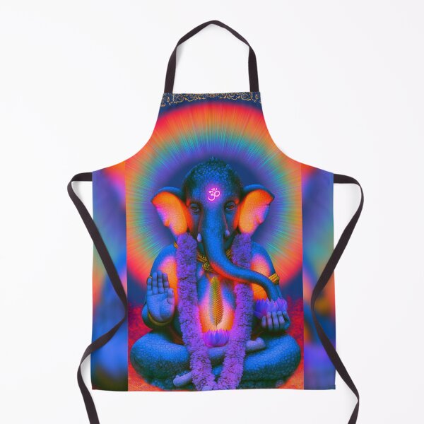 Item preview, Ganesha's Glowing Om Blessing Beneath A Rainbow Halo designed and sold by MongLongStudio.