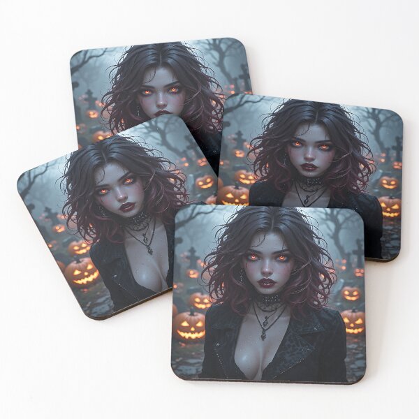 Item preview, Hot Halloween Anime Babe Goth Mommy Waifu Woman designed and sold by Your New Fixation.