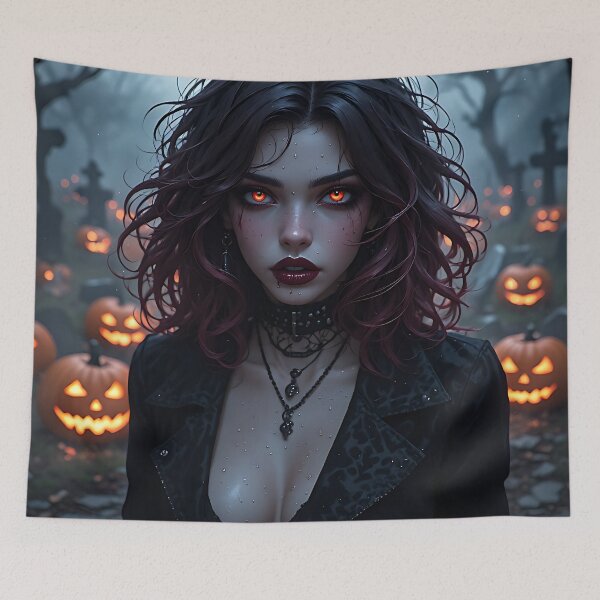 Item preview, Hot Halloween Anime Babe Goth Mommy Waifu Woman designed and sold by Your New Fixation.