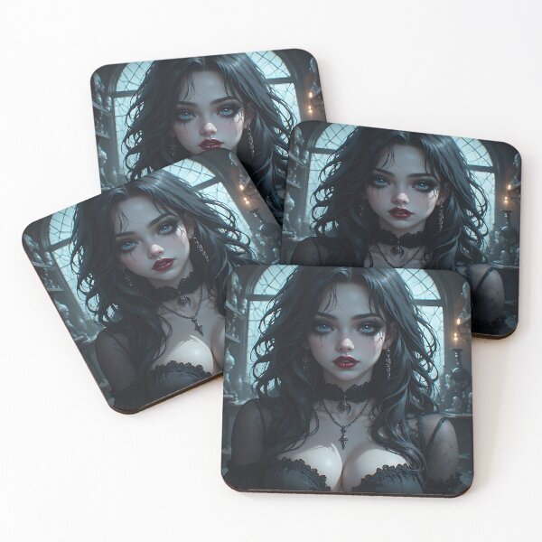 Item preview, Hot Halloween Anime Babe Goth Mommy Waifu Woman designed and sold by Your New Fixation.