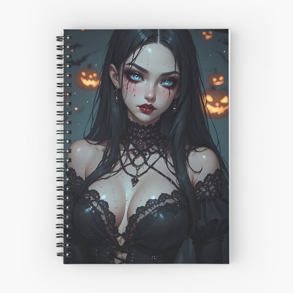 Item preview, Hot Halloween Anime Babe Goth Mommy Waifu Woman designed and sold by Your New Fixation.