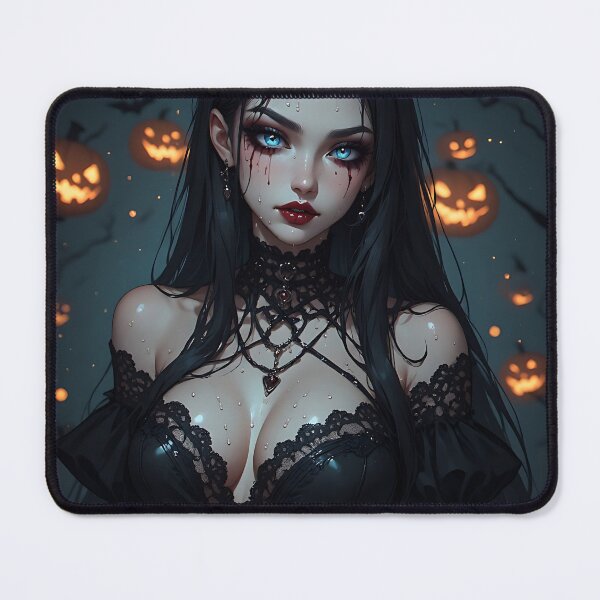 Item preview, Hot Halloween Anime Babe Goth Mommy Waifu Woman designed and sold by Your New Fixation.