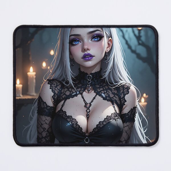 Item preview, Hot Halloween Anime Babe Goth Mommy Waifu Woman designed and sold by Your New Fixation.