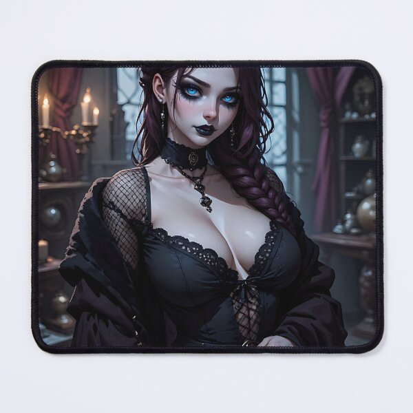 Item preview, Hot Halloween Anime Babe Goth Mommy Waifu Woman designed and sold by Your New Fixation.