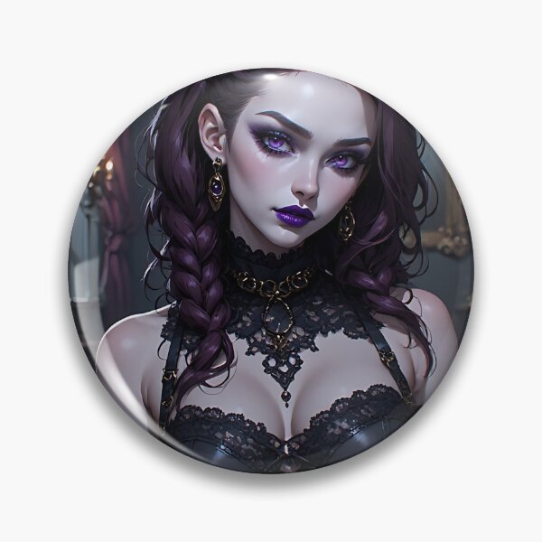Item preview, Hot Halloween Anime Babe Goth Mommy Waifu Woman designed and sold by Your New Fixation.