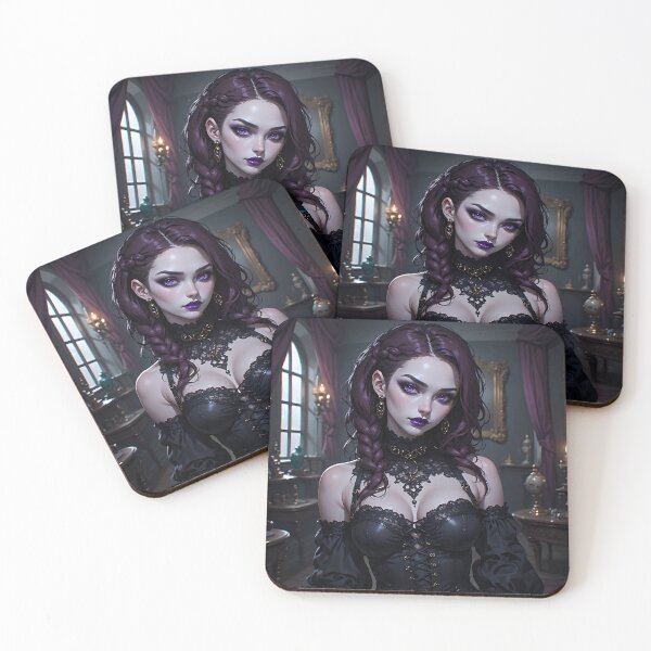 Item preview, Hot Halloween Anime Babe Goth Mommy Waifu Woman designed and sold by Your New Fixation.