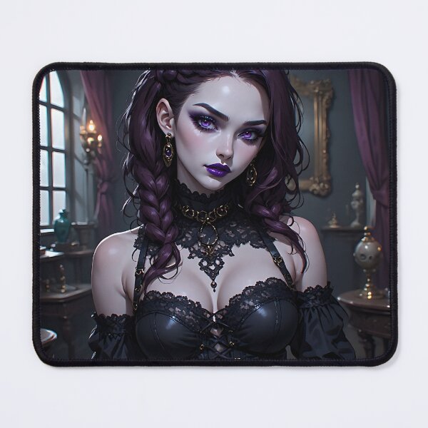 Item preview, Hot Halloween Anime Babe Goth Mommy Waifu Woman designed and sold by Your New Fixation.