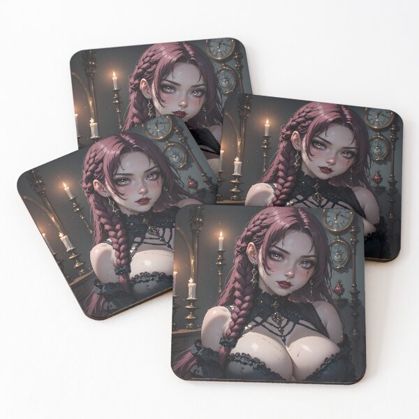 Item preview, Hot Halloween Anime Babe Goth Mommy Waifu Woman designed and sold by Your New Fixation.