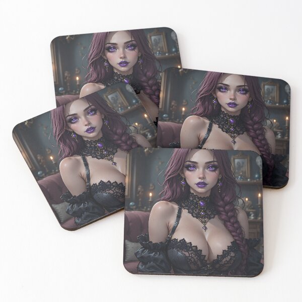 Item preview, Hot Halloween Anime Babe Goth Mommy Waifu Woman designed and sold by Your New Fixation.