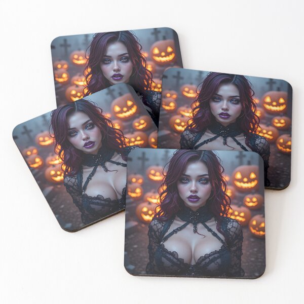 Item preview, Hot Halloween Anime Babe Goth Mommy Waifu Woman designed and sold by Your New Fixation.