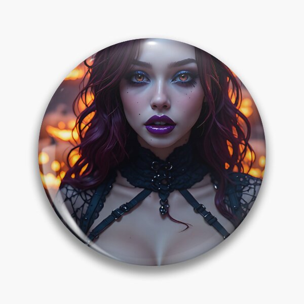 Item preview, Hot Halloween Anime Babe Goth Mommy Waifu Woman designed and sold by Your New Fixation.