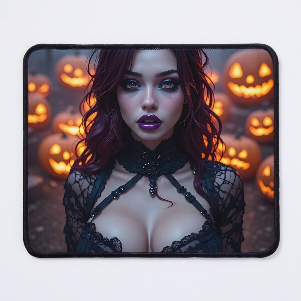 Item preview, Hot Halloween Anime Babe Goth Mommy Waifu Woman designed and sold by Your New Fixation.