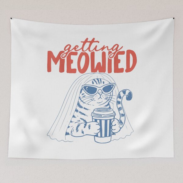 Item preview, Getting Meowied Funny Cat Bride Cat Wedding Bachelorette designed and sold by OneFang.
