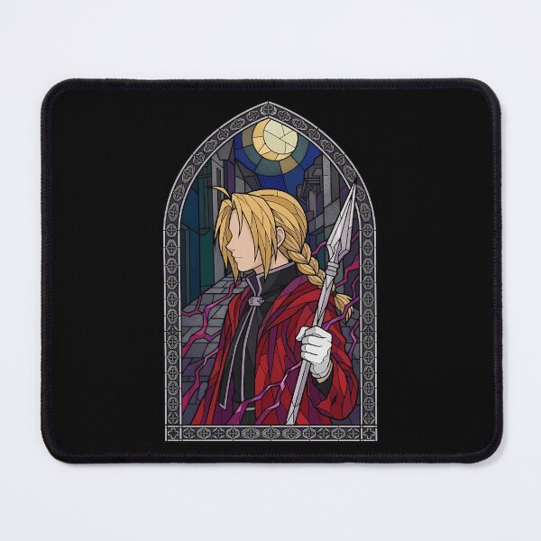 Item preview, Edward Elric Fullmetal Alchemist Moonlit Gothic Stained Glass designed and sold by mildaclairmo.