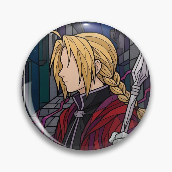 Item preview, Edward Elric Fullmetal Alchemist Moonlit Gothic Stained Glass designed and sold by mildaclairmo.