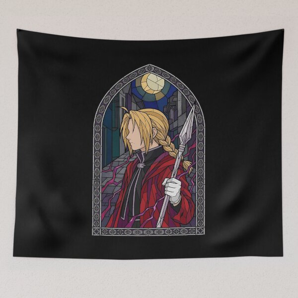 Item preview, Edward Elric Fullmetal Alchemist Moonlit Gothic Stained Glass designed and sold by mildaclairmo.