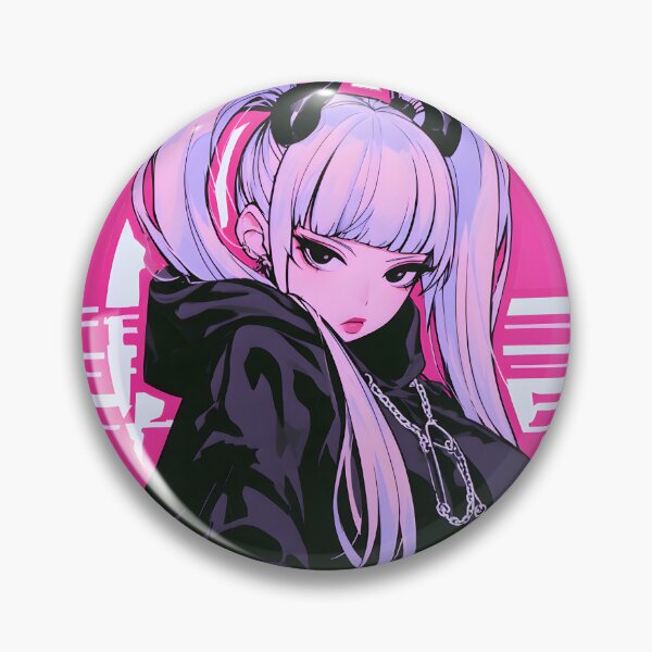 Item preview, Pink Cyberpunk Anime Girl, Vaporwave Aesthetic designed and sold by NovaBlossomCo.
