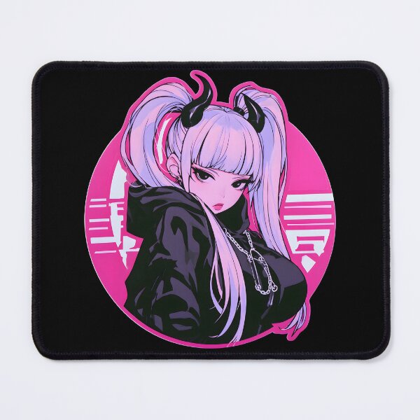 Item preview, Pink Cyberpunk Anime Girl, Vaporwave Aesthetic designed and sold by NovaBlossomCo.