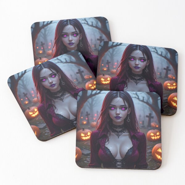 Item preview, Hot Halloween Anime Babe Goth Mommy Waifu Woman designed and sold by Your New Fixation.