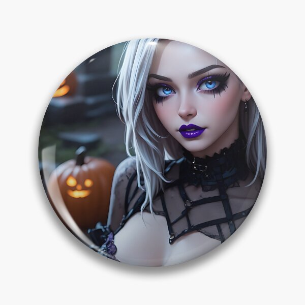 Item preview, Hot Halloween Anime Babe Goth Mommy Waifu Woman designed and sold by Your New Fixation.