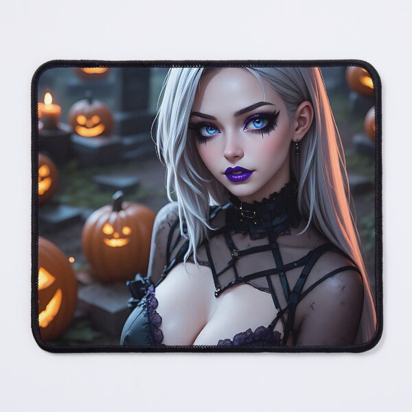 Item preview, Hot Halloween Anime Babe Goth Mommy Waifu Woman designed and sold by Your New Fixation.