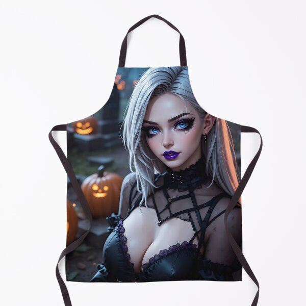Item preview, Hot Halloween Anime Babe Goth Mommy Waifu Woman designed and sold by Your New Fixation.