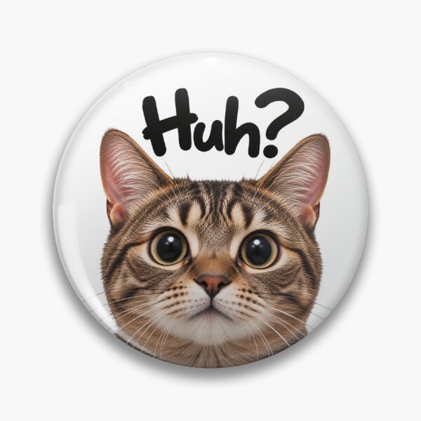 Item preview, Huh? Confused Cat – Funny Wide-Eyed Cat designed and sold by BAD TASTE CLUB.