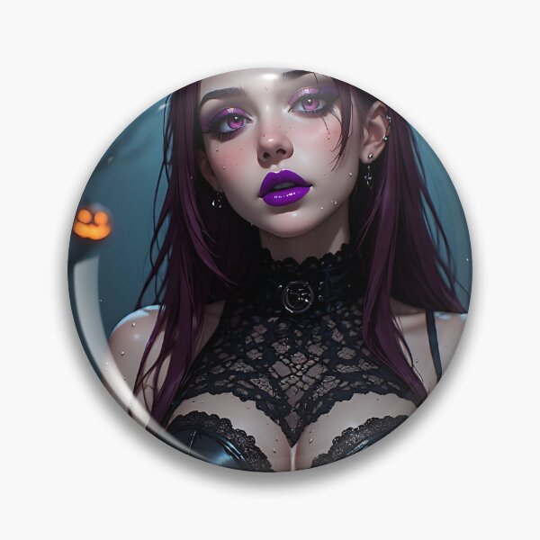 Item preview, Hot Halloween Anime Babe Goth Mommy Waifu Woman designed and sold by Your New Fixation.