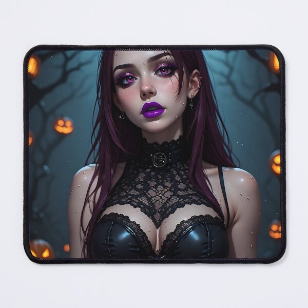 Item preview, Hot Halloween Anime Babe Goth Mommy Waifu Woman designed and sold by Your New Fixation.