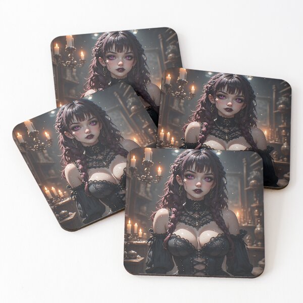 Item preview, Hot Halloween Anime Babe Goth Mommy Waifu Woman designed and sold by Your New Fixation.