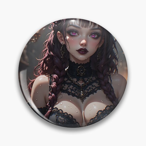 Item preview, Hot Halloween Anime Babe Goth Mommy Waifu Woman designed and sold by Your New Fixation.