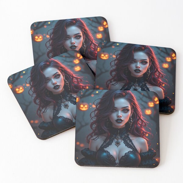 Item preview, Hot Halloween Anime Babe Goth Mommy Waifu Woman designed and sold by Your New Fixation.